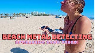 Beach Metal Detecting And Spreading Good Vibes!