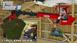 STORING HAY IN COWSHED WITH STEPA HAY CRANE | Tyrolean Alps | Farming Simulator 22 | Episode 12