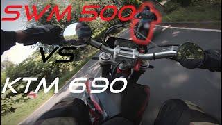 KTM 690 SMC R 43HP vs SWM 500 | RAW | Supermoto Race