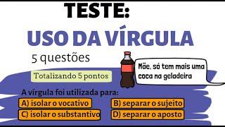 Quiz de português  - USO DA VÍRGULA | Desenhando a Solução