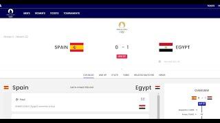 LIVE OLYMPIC PARIS 2024 SPAIN vs EGYPT