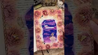 ASMR journal Purple Moon|#asmr #scrapbooking #journaling #journal #fyp #diy #purple #moon