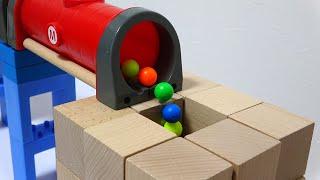 Marble Run  Red Tunnel and Wooden Cuboro Building Course!