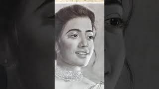 rashmika mandana realistic sketch ️ @Rajnish Sketch Art #short