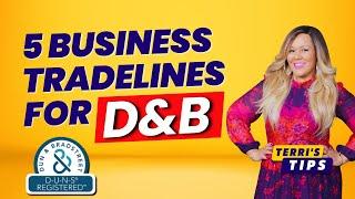 5 Business Tradelines for D&B! Build Business Credit! Business Tradelines! Tier 1 & 2 Accounts!