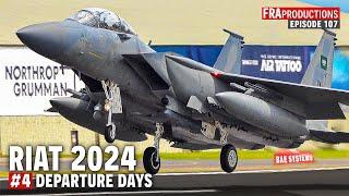 RIAT 2024 All Departure Highlights: F-4 Phantom, E-3A Sentry, F-15SA, Br-1050, Special Tornados...