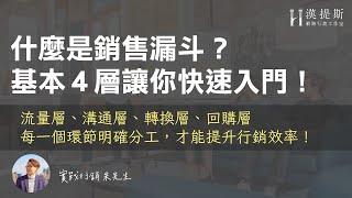 什麼是銷售漏斗？10分鐘快速理解的基本4層觀念！『流量層、溝通層、轉換層、回購層』