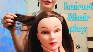 ASMR Haircut | most tingling with real haircut and hair play(brushing,wet hair,spraying,cutting)