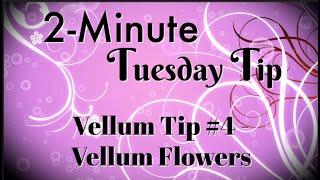 Simply Simple 2-MINUTE TUESDAY TIP - Vellum Tip #4 - Vellum Flowers by Connie Stewart