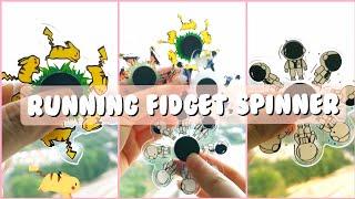 Animated Naruto Pikachu Astronaut Sasuke Running Fidget Spinner