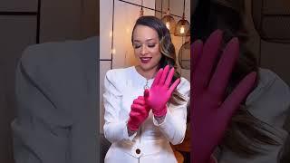Cute girl wearing gloves