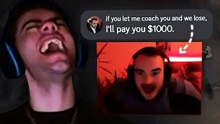 If I LOSE this Game, my Coach PAYS ME $1000 - League of Legends