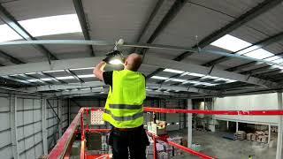 Warehouse LED lighting installation