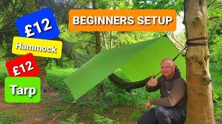 £24 hammock and tarp setup for beginners, why spend so much money on expensive equipment.