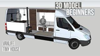 How to plan & design your Van Conversion in SketchUp l Free - Beginner Tutorial (2021)