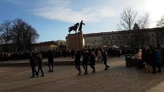 1 января 2020 года. Погода как весной. Vilnius. EU. Cities, people.