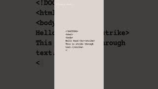 strike tag #shorts #shortvideo #short #css #html #htmltags  #coding #codingshorts #viral #viralvideo