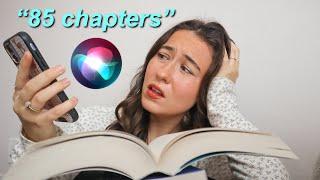 Siri controls how many chapters I read a day... | reading vlog