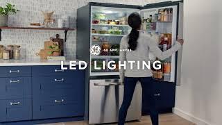 GE Appliances Bottom-Freezer Refrigerator with LED Lighting