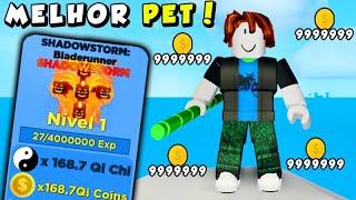 NOOB COM O MELHOR PET SHADOWSTORM NO NINJA LEGENDS *FICOU MUITO FORTE* (Roblox)