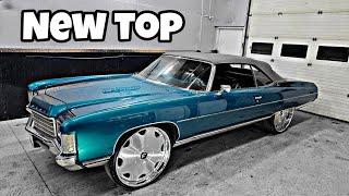 The 1971 Chevy Impala convertible gets a new canvas top