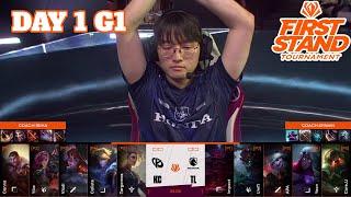 KC vs TL - Game 1 | Day 1 First Stand 2025 Group Stage | Team Liquid vs Karmine Corp G1 full game