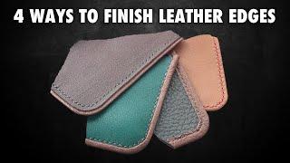 Four ways to finish edges | Leather crafting tutorial