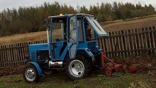 Пашу по стерне после дождя Homemade tractor