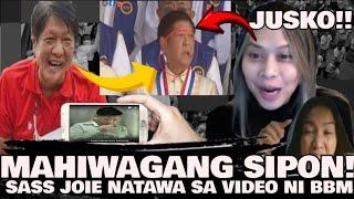 MAHIWAGANG SIPON NI PBBM NABISTO PA! SASS AT JOIE NATAWA AT HINAMON MAG PA TEST! SI PBBM!