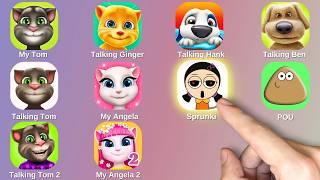 Talking Tom,Talking Angela,Ginger,Talking Ben,Squid Game Sprunki Incredibox,My Tom,My Hank,POU