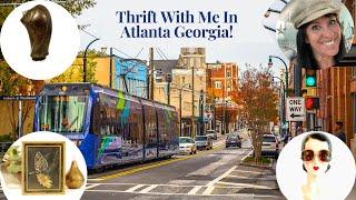 Thrift with me in Atlanta, Georgia! MCM, cottagecore, vintage clothing, garage sales +  antique haul