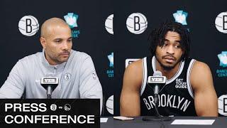 Jordi Fernández and Cam Thomas Postgame Press Conferences vs Golden State