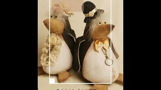 Soft Sculptured Dolls Couple of Penguins Sew Tutorial בובות תפורות זוג פינגווינים הדרכה