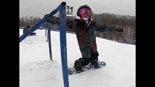 Маленькая сноубордистка Василиса Ермакова, 5 лет