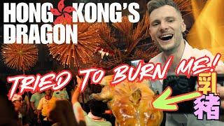  鬼佬睇火龍被車房佬餵食乳豬、教他客家話粗口！Hong Kong’s WILD dragon party  #大坑舞火龍