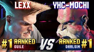 SF6 ▰ LEXX (#1 Ranked Guile) vs YHC-MOCHI (#1 Ranked Dhalsim) ▰ High Level Gameplay