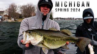 How to Catch BIG Michigan Largemouth Bass in the Spring!