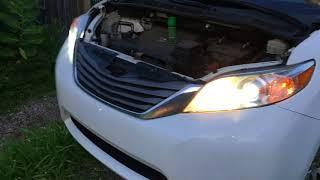 2010-2018 Toyota Sienna High beams to LED and review...
