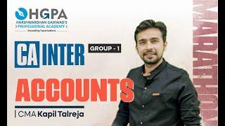 CA INTER - GROUP 1  - ACCOUNTS MARATHON - KAPIL TALREJA | HGPA