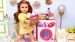 22 min mind-blowing Play Dolls house chores adventures for kids!