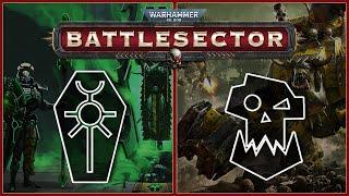 Warhammer 40,000: Battlesector - 2000 Point Skirmish: NECRONS Vs ORKS on Imperial Ruins