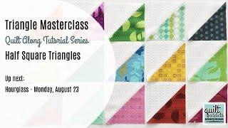 How to Make Half Square Triangles HSTs from Squares - Triangle Masterclass