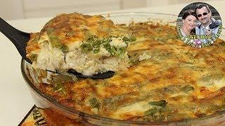 Запеканка или Пирог рыбный в духовке, со стручковой фасолью на ужин. Вкусно и быстро. Кухня в кайф