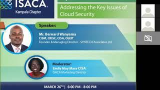 CPD Presentation for March 2020 - Addressing the Key Issues of Cloud Security - by Bernard Wanyama