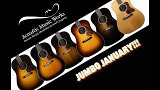Acoustic Music Works - JUMBO JANUARY!  Ten Jumbo/Slope D Models Compared, Gibson, Collings, Kopp Etc