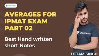 Averages for IPMAT Exam | IPMAT 2022 Preparation | Concepts for IPMAT, DU JAT, NPAT SET & UGAT