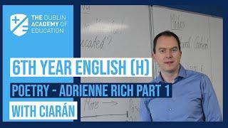 Adrienne Rich (Part 1) - Leaving Cert English