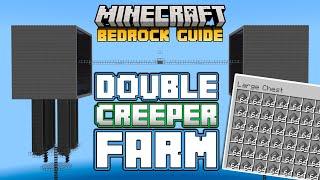 NEW! 2X CREEPER FARM Gives 3000+ Gunpowder Per Hour! | Minecraft Bedrock Guide 1.21!