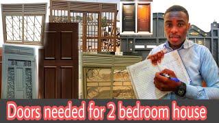 Cost of Doors and Windows on 2 bedroom house in Uganda || ebeyyi yenzijji namadinisa