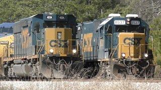 [4U] 9 CSX Trains On a Great Sunday Afternoon, Athens - Elberton, GA, 02/19/2017  ©mbmars01